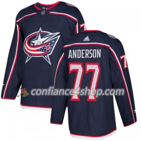 Adidas Maillot de Hockey Columbus Blue Jacket Josh Anderson 77 2017-2018 Navy Authentic - Homme